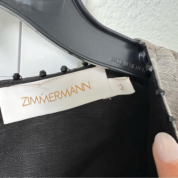 New Zimmermann Balance Long Sleeve Mini Dress in Black - Picture 13 of 15